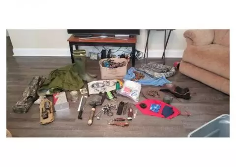 Misc Hunting Fishing Camping Trapping Climbing Gear..SEE ALL PICS!!!!!