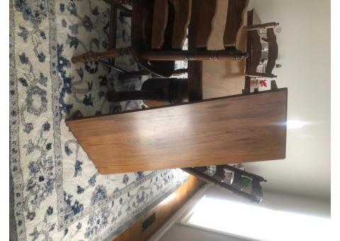 Solid Oak Table & 4 Chairs